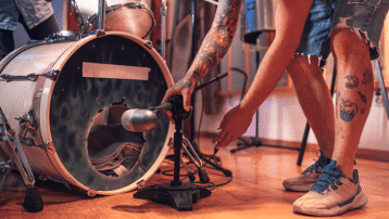 Record drums with 4 mics